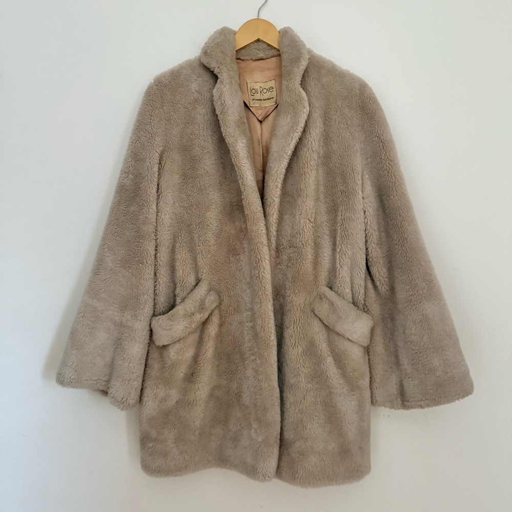 Vintage Faux Fur Coat with Bell Sleeves